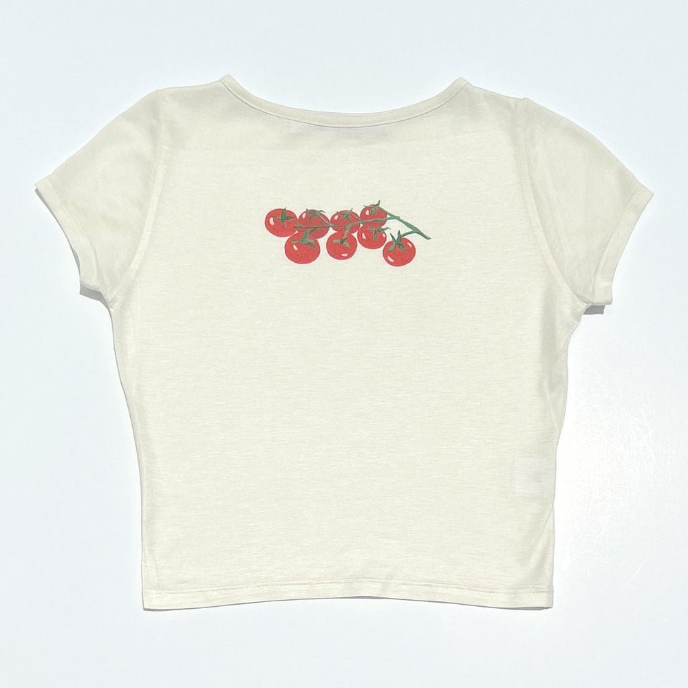 NWT Lisa Says Gah Tomatoes Print Alex Baby T Shirt Tee Italian Summer Fo…